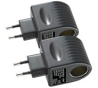 revolt Kühlbox Adapter 12V 220v: 2er-Set Mini-Spannungswandler, 230/12 V, 1.000 mA, 12 W, Steckversion (Kühlbox Adapter für Steckdose, 12V Netzteil, Kfz)