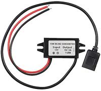 revolt DCDC-Wandler: DC/DC-Spannungswandler für 12/24 V zu 5 V, 3 A, IP67, USB-A-Buchse (DC-DC-Wandler Step Down, Abwärtswandler-Regler, Motorrad)