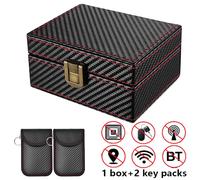 RFID Keyless Go Schutz Autoschlüssel Box und 2x Faraday Pouch Beutel Etui Set KG
