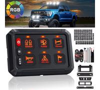 RGB 6 Gang Schalttafel Schaltpanel Electronic Relay System für Auto Boote 12-24V