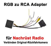 RGB zu RCA Adapter für Nachrüst Radio für VW RCD510 RNS315 RNS510 Rückfahrkamera
