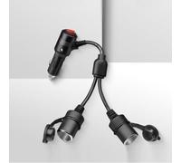 RGBer® Zigarettenanzünder Verteiler, Adapter Zigarettenanzünder Steckdose，Auto 12V Zigarettenanzünder Stecker mit Schalter| Für Auto Sitzheizung und Auto Kühlbox geeignet.