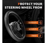 RGHDEHD Auto Lenkradbezug für Mercedes-Benz GLA (2013 2014 2015 2016 2017 2018 2019 2020 2021 2022 2023 2024), Mode Anti-Rutsch Atmungsaktives Verschleißfest.