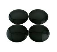 RhinoTuning 4 Stück Satz 64mm Radnabenabdeckung Aufkleber für Radnabenabdeckungen Nabenkappen Nabendeckel(Schwarz)