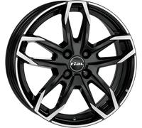 Rial Lucca, 6.5x17 4/100 ET45, schwarz Front poliert