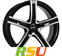 Rial Quinto diamant-schwarz-frontpoliert 9x19" ET50 LK5 150 ML 110.1 Alufelge...