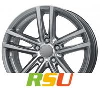 ALUFELGEN RIAL, X10, 7X18 ET43 5X112 57,1, METAL-GREY