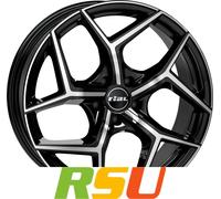 Rial Salento diamant-schwarz frontpoliert 8x18" ET45 LK5 112 ML 57.1 Alufelge...