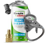 Ricaria Clima - R1234yf Kältemittel Gas mit Öl mit Schlauch und YF Adapter - Auto Klimaanlage Nachfüllen - 1 x 235 g - ECO