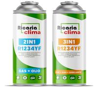 Ricaria Clima - R1234yf Klimaanlage Nachfüllset mit 3in1 R1234yf Klimagas - 2 x 235 g - Gas - ECO - Klimaanlage Nachfüllen