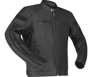 Richa Retro Racing 4 Black Edition Motorrad Lederjacke, schwarz, Größe 56