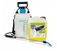 Richter Chemie Wohnwagenreiniger außen Konzentrat, Wohnmobil Außenreiniger & Caravanreiniger, 5L Kanister + Drucksprüher mit Lanze, bis 1:10 mischbar, ca. 50L