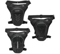 RichVibe Motorrad-Beintasche zum Reiten, Wandern und Reisen - wasserabweisende Oberschenkeltasche mit verstellbaren Riemen, geräumige Aufbewahrungstaschen, Smartphone, Geldbörse, Schwarz