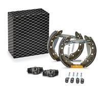 RIDEX 3859B0262 Bremsensatz Trommelbremse Bremsbacken Set Hinten Kompatibel mit VW GOLF III 1H1 POLO 6N2 Polo Schrägheck 6N1 Golf IV Cabrio 1E Golf III Cabrio 1E7 PASSAT Variant 3A5, 35I