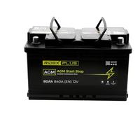 RIDEX PLUS 1S0013P AGM Start-Stop Autobatterie 80Ah 840A 12V Starterbatterie B13 DIN/ISO L4 ersetzt Batterie 75Ah 70Ah Kompatibel mit VW TIGUAN 5N Transporter V Kastenwagen 7HA, 7HH, 7EA, 7EH