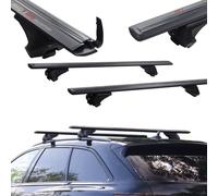 RIDIGO Dachträger für Mitsubishi Eclipse 1 I GK Cross ab 2017 mit geschlossener (integrierter) Dachreling Black