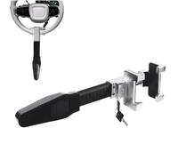 Riegel Lenkradkralle mit Alarm, Lenkradschloss, 130 dB, Lenkradkralle für Auto, Diebstahlsicherung, Universelle Passform, für Autos, SUVs, Wohnmobil, Wohnwagen, 2 Schlüssel(Schwarz)