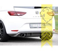 Rieger Heckansatz Heckspoiler Diffusor für Seat Leon 5F carbon Optik 2 Rohr