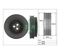 Riemenscheibe, Kurbelwelle INA 544 0131 10