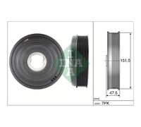 Riemenscheibe, Kurbelwelle Schaeffler INA 544 0136 10