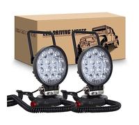 RIGIDON 2Pcs Led arbeitsscheinwerfer mit magnetfuß, 4 Zoll 10cm 42W led scheinwerfer auto magnet 12V offroad beleuchtung für Auto SUV ATV Traktor LKW 4x4 Boot,6000K Weiß suchscheinwerfer, arbeitslicht