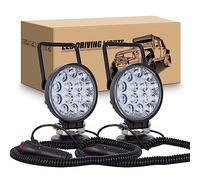 RIGIDON 2Pcs Led arbeitsscheinwerfer mit magnetfuß, 4 Zoll 42W led flutstrahler auto magnet 12V offroad beleuchtung für Auto SUV ATV Traktor LKW 4x4 Boot,6000K Weiß suchscheinwerfer, arbeitslicht