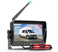 Rimoody Kabellos Rückfahrkamera Set für FIAT Ducato 3/Peugeot Boxer/Citroen Jumper 2006-2017, 7 Zoll IPS Monitor Funk Rückfahrkamera für Dritte Bremsleuchte IP68 Wasserdicht/Nachtsicht/BSD/Loop Video