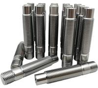 RISON-Titanium 20 Stück Stehbolzen Umbau Set, Auto Verlängerter Radbolzen Titan Radschrauben, M12x1.5x75mm Titan Radbolzen-Umrüstsatz Erweiterte Radbolzen Rändelbolzen Doppelendbolzen