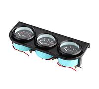 RiToEasysports Auto-Voltmeter, Metall, 3-in-1-Auto-Messgerät, Universelles 52-mm-2-Zoll-12-V-Messgerät-Set mit 8 Bis 16 V Anzeige, 104 Bis 248 F Wassertemperatur, 0 7 Kg Öldruck Für Autofahrer