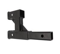 Riuulity Anhänger Kupplung Riser Adapter Doppel Kupplung Empfänger Anhänger, 2 Zoll Dual Hitch Verlängerung Adapter Riser Schwarz Matte 9,65 in Verlängerung