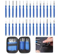 Rixotix 30 Stück Terminal Entfernung Auspinwerkzeug, Auspinwerkzeug Kfz Entriegelungswerkzeug Auto Kabel Stecker, Terminal Entfernung Werkzeugsatz mit Box für Meisten Steckverbinder Terminals