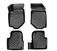 Rizline Passgenau 3D Fussmatten Auto Kompatibel mit Opel Mokka E Elektro 2021-2023 Auto Zubehör 1. und 2. Reihe Gummimatten Autos TPE Allwetter Geruchlos rutschfest Vorne & Hinten Schwarz