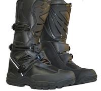 Rksports Herren Motorrad Abenteuer Schwarze Lederstiefel