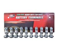 Road Power 903-10 Top Post Batterieklemme, 10er-Pack, Chrom, 6 und 12 Volt