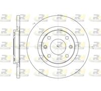 ROADHOUSE 2x Bremsscheibe Ø266mm vorne Voll für Citroën C2 1.1 1.4 C3 I Peugeot