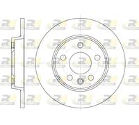 ROADHOUSE 2x Bremsscheibe Ø280mm hinten Voll für VW Transporter IV Bus 2.5 TDI