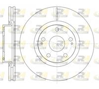 ROADHOUSE 2x Bremsscheibe Ø295mm vorne belüftet für Toyota Verso 1.8 1.6 D-4D