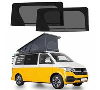 Roadtime Moskitonetz für VW T5/T6 Schiebetür,2-Stückiges Magnetisches Auto Sonnenschutz Vorderscheiben,Auto Fenster Atmungsaktive Verdunkelung vor UV,Geeignet für Camping,Privatsphäre Für Familie