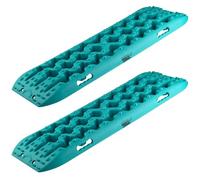 ROCKFOXX Anfahrhilfe Schlamm Schnee Sand Berge Boards Sandbleche Offroad 10 Tonnen Paar grün Recovery Board für Wohnmobil Geländewagen PKW SUV Pick UP Quad Traktionsmatte Gripmatte