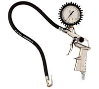 Rodcraft RF02G Druckluft Reifenfüller/Reifendruck-Messgerät mit 60 mm Manometer, Messbereich bis 10 bar, Füllschlauch-Länge 500 mm, Schwarz