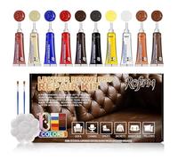 ROFPM Lederreparaturset, Kunstleder Reparaturset, Vinylreparaturset, Lederreparatur Creme, Lederreparaturpaste von Rissen in echtem oder Kunstleder, für Autositze, Sofas, Möbel, Couch, Lederpflege