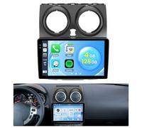 Roinvou 4+128G Android 15 Autoradio für Nissan Qashqai j10 2006-2016 mit Wireless Carplay Android Auto,9 Zoll Auto Radio Incell Touchscreen mit GPS Navi Bluetooth EQ WIFI RDS FM SWC MIC Rückfahrkamera