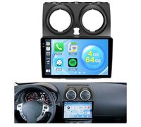 Roinvou 4+64G Android 15 Autoradio für Nissan Qashqai j10 2006-2016 mit Wireless Carplay Android Auto,9 Zoll Auto Radio Incell Touchscreen mit GPS Navi Bluetooth EQ WiFi RDS FM SWC MIC Rückfahrkamera