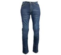 Roleff Motorradjeans für Damen| Bequeme Motorradhose mit Protektoren| Aramid, blau | Länge 32 (82cm)