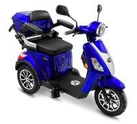 Rolektro E-Trike 25 V.3 Pro Dreirad Blau - 1000W Elektromobil - 70km Reichweite - herausnehmbarer Lithium Akku - Seniorenmobil mit Straßenzulassung