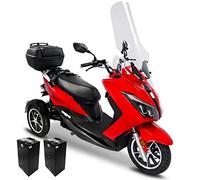 Rolektro Maximus MX3 E-Trike Elektromobil 25 km/h - 1500W Elektromoped für 2 Erwachsene - E-Moped 2 herausnehmbare Lithium Akkus - 3-Rad E-Mofa 140km Reichweite - Senioren-E-Dreirad Zulassung