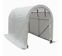 Rolektro Motorrad-Garage PE200 Weiss 2,4x1,6x1,9m Fahrradgarage Garagenzelt Gerätezelt Lagerzelt Gerätehaus Zeltgarage