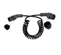 E-Auto Ladekabel Typ2, 3-phasig, 480VAC (3P+N+E), 16 A, 11 kW, Spiralkabel, 5 m