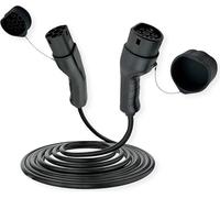 ROLINE E-Auto Ladekabel Typ2, 1-phasig, 250VAC (1P+N+E), 32 A, 7,4 kW, 7,5 m - schwarz 19.08.0007