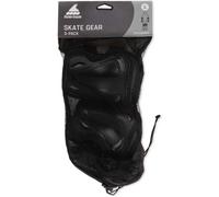 Rollerblade SKATE GEAR 3 PACK, Inline Skate Schutzausrüstung, Schoner-Set für Ellbogen, Knie & Hand für Erwachsene und Jugendliche, Schwarz, XL